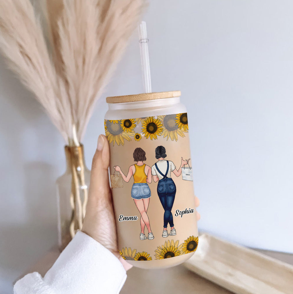 We're More Than Besties - Personalized Bestie Can Glass