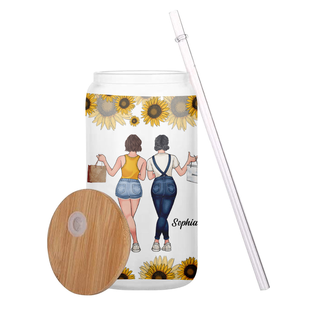 We're More Than Besties - Personalized Bestie Can Glass
