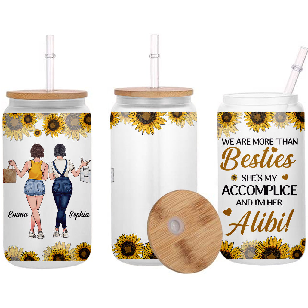 We're More Than Besties - Personalized Bestie Can Glass