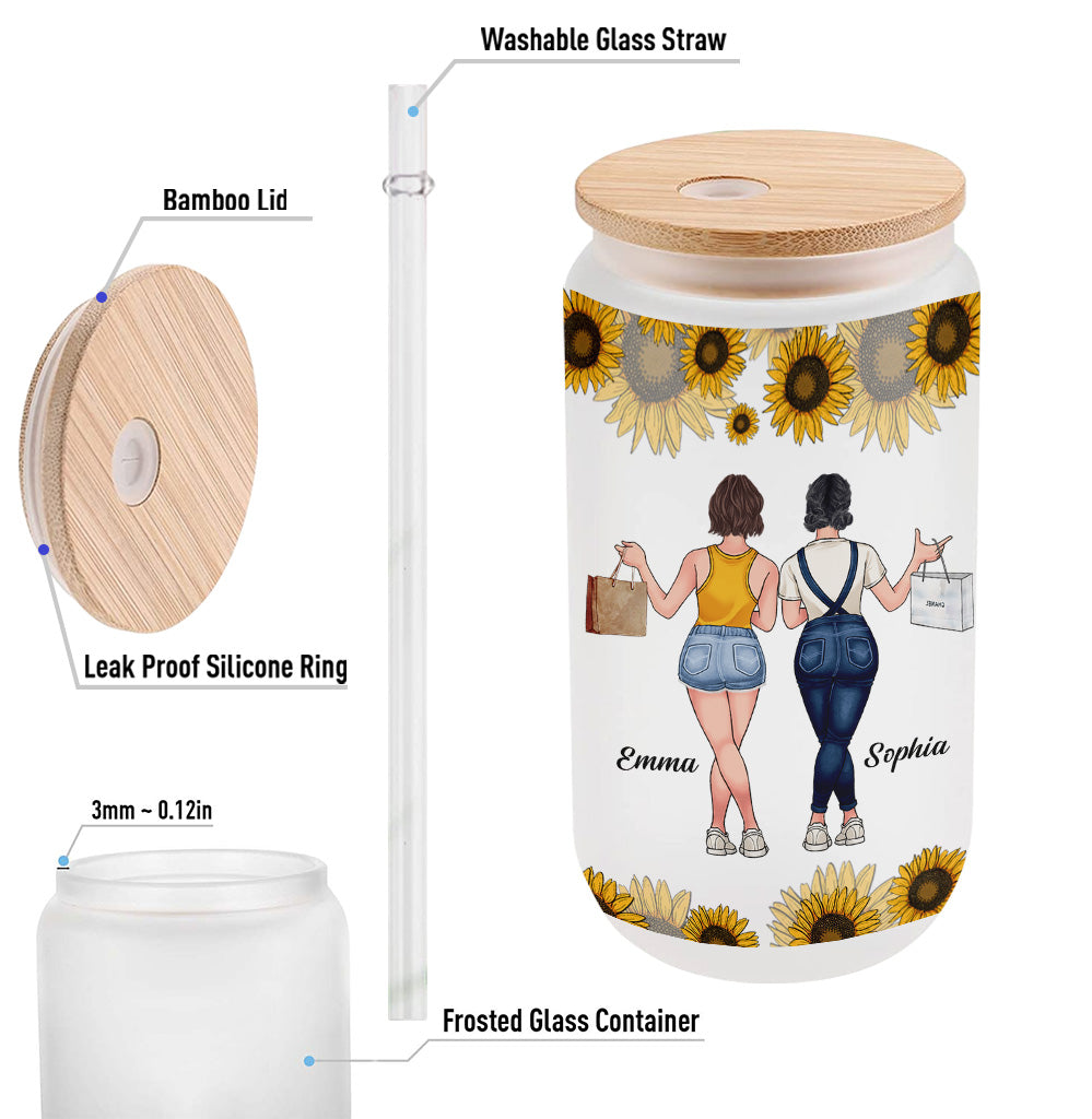 We're More Than Besties - Personalized Bestie Can Glass