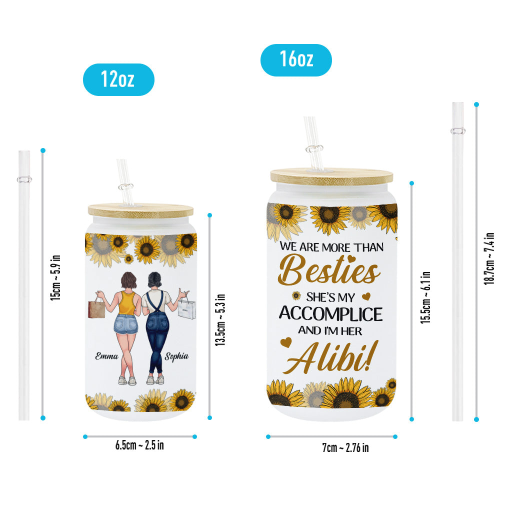 We're More Than Besties - Personalized Bestie Can Glass