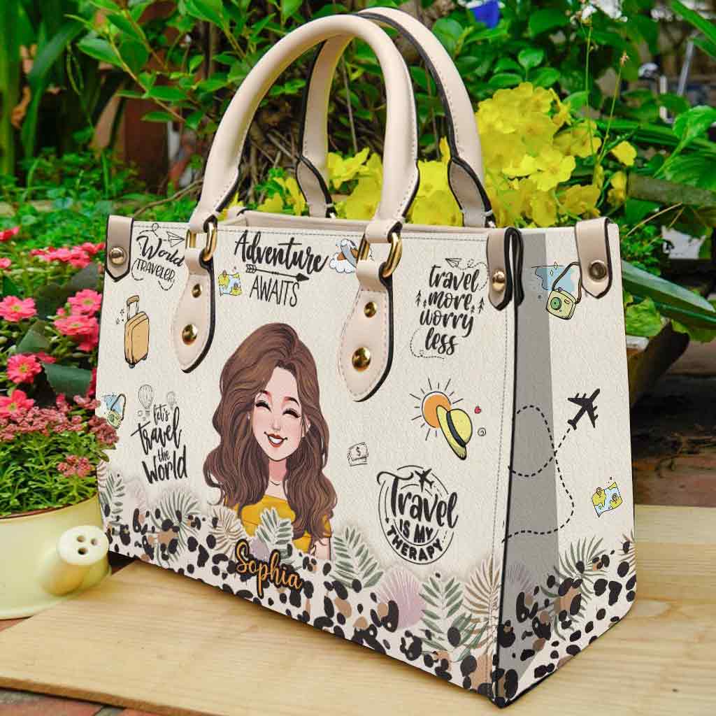 Travel More, Worry Less - Personalized Travelling Leather Handbag