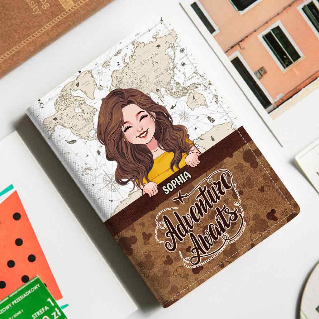 L'aventure vous attend - Porte-passeport de voyage personnalisé