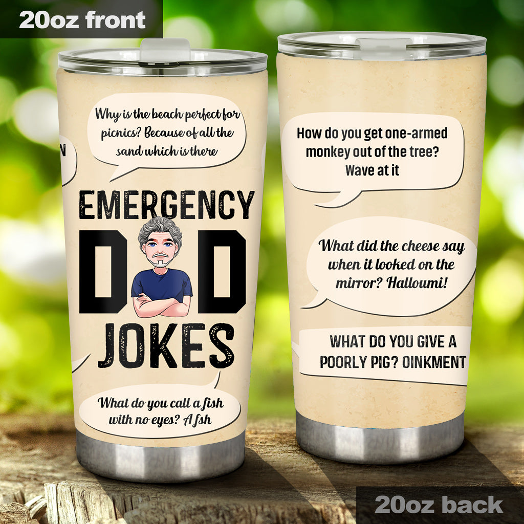 Dad Jokes - Personalized Father's Day Father Tumbler