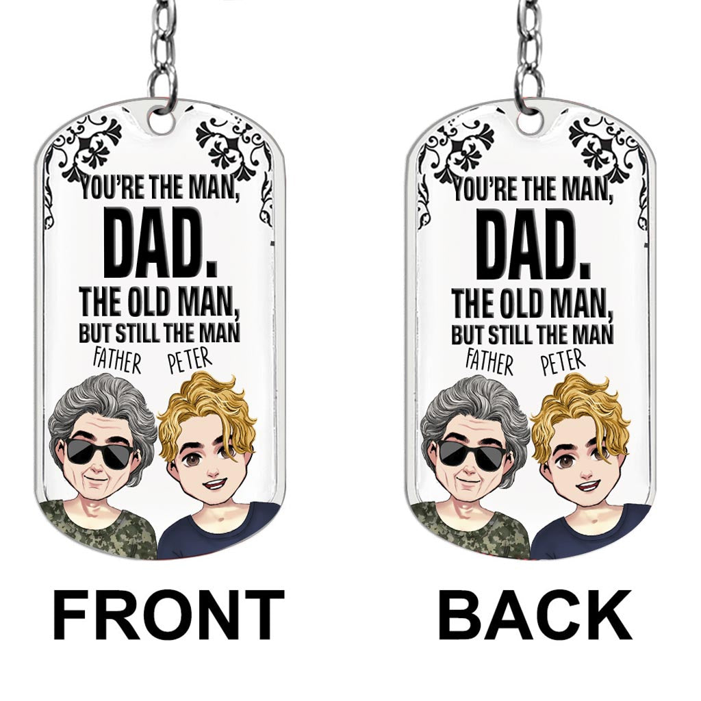 Tu es le meilleur - Porte-clés personnalisé pour père en acier inoxydable