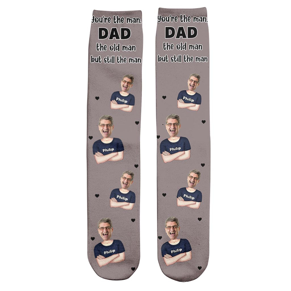 Tu es le meilleur ! – Cadeau pour papa, grand-père, oncle, mari – Chaussettes personnalisées