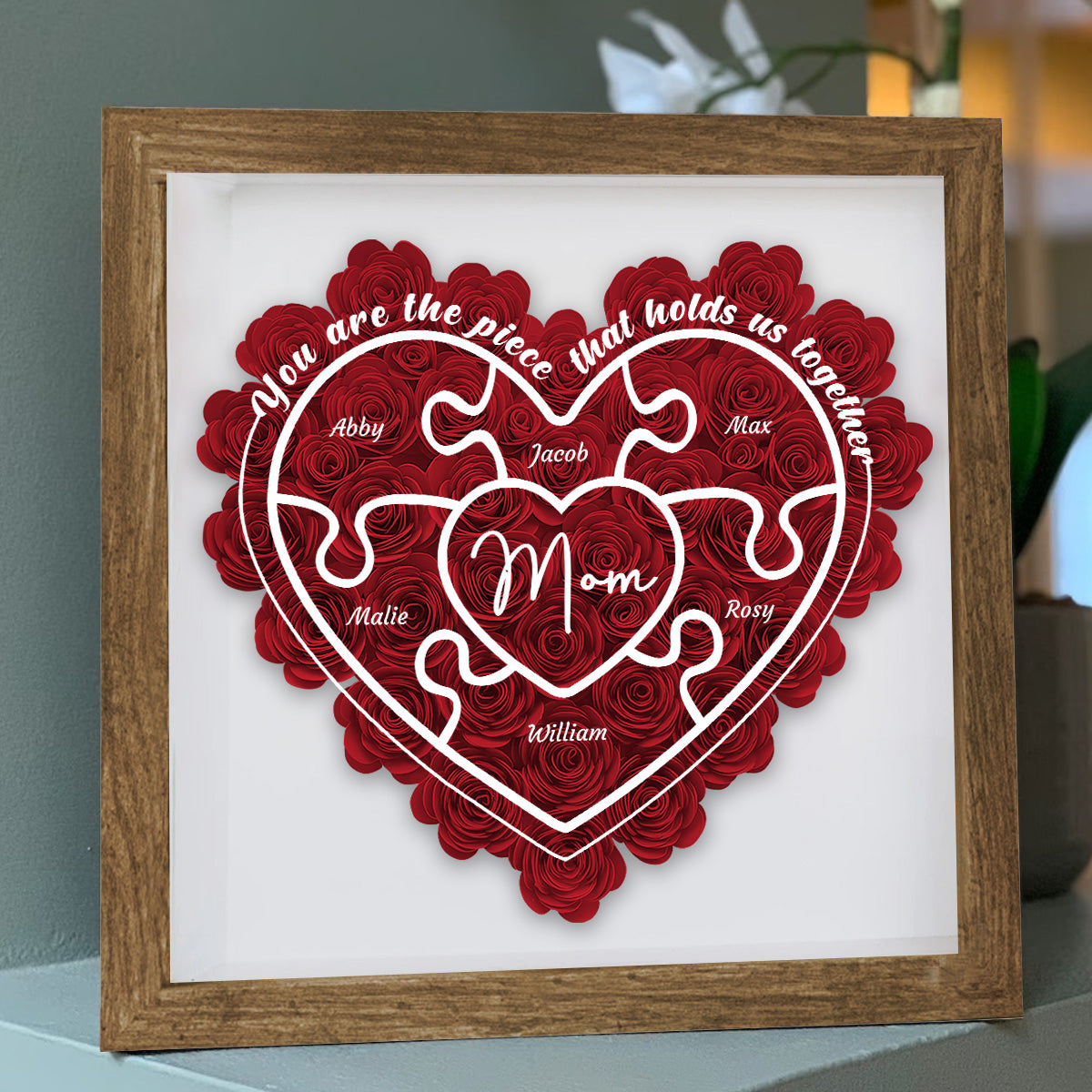 Maman, tu es la perle rare - Cadeau pour maman, grand-mère, tante, papa - Boîte à fleurs personnalisée