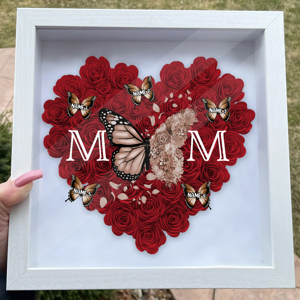 Papillon Maman - Boîte à souvenirs personnalisée Fleur Mère