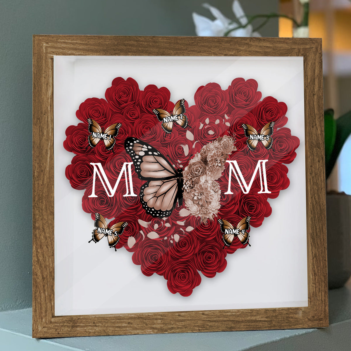 Papillon Maman - Boîte à souvenirs personnalisée Fleur Mère