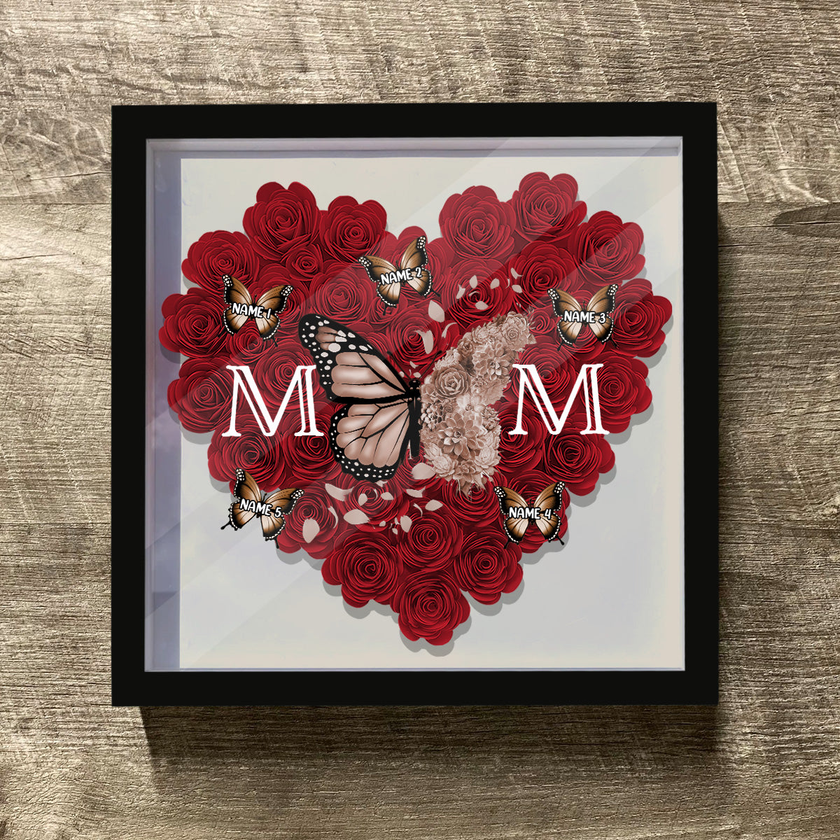 Papillon Maman - Boîte à souvenirs personnalisée Fleur Mère