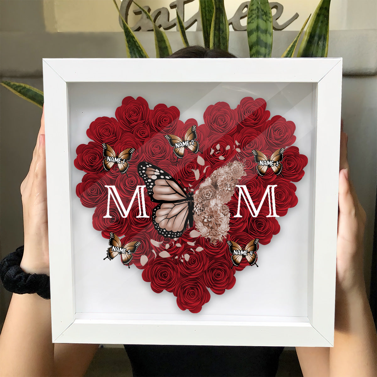Papillon Maman - Boîte à souvenirs personnalisée Fleur Mère