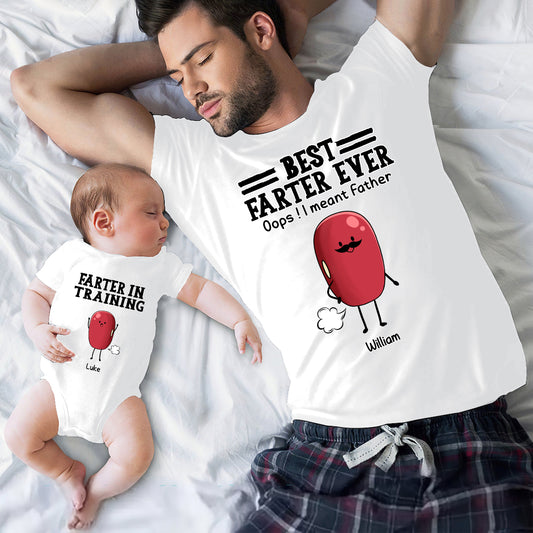 Meilleur péteur du monde - T-shirt et body bébé personnalisés pour papa