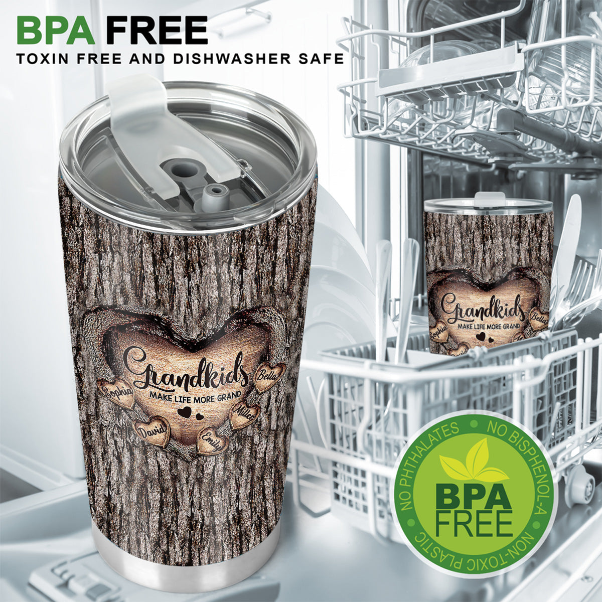 Gobelet personnalisé « Le cœur de grand-mère »