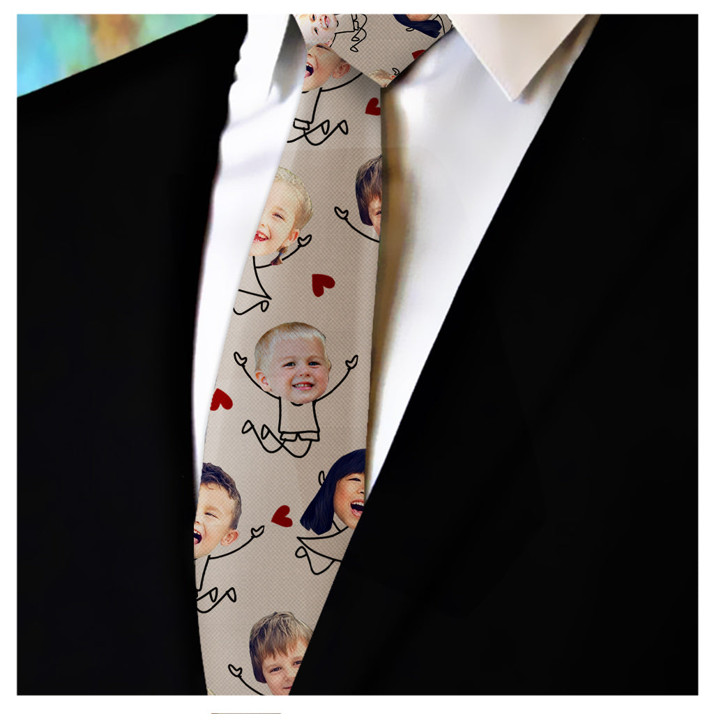 This Daddy Belongs To - Gift for dad, grandpa, uncle, brother, husband - Personalized Necktie