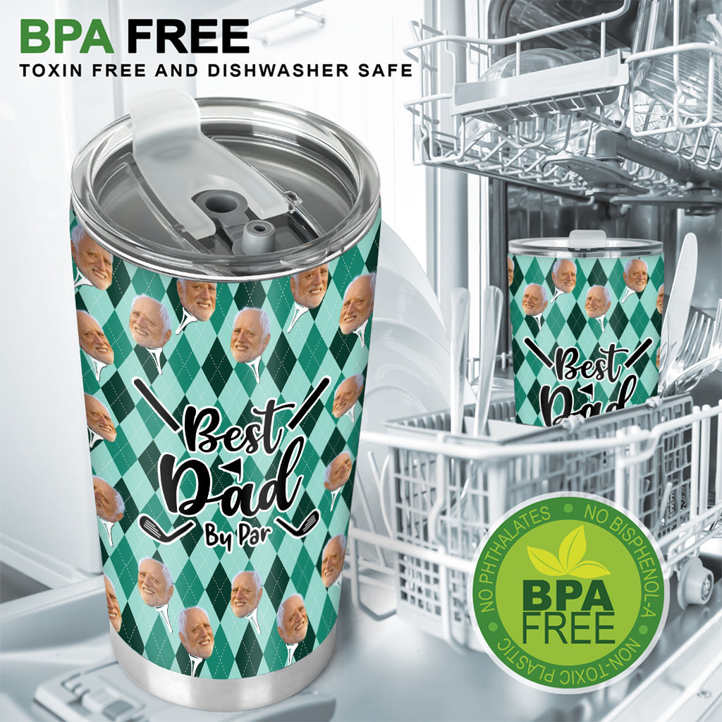 Meilleur papa selon le par - Cadeau de golf pour papa, lui, petit ami, mari, grand-père - Gobelet personnalisé