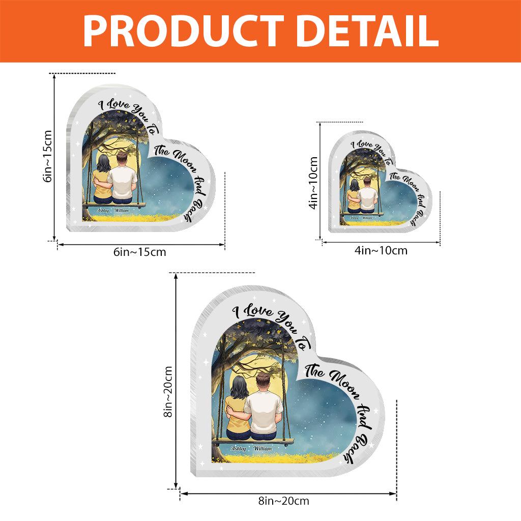 Aller et retour sur Terre - Plaque acrylique personnalisée pour couple