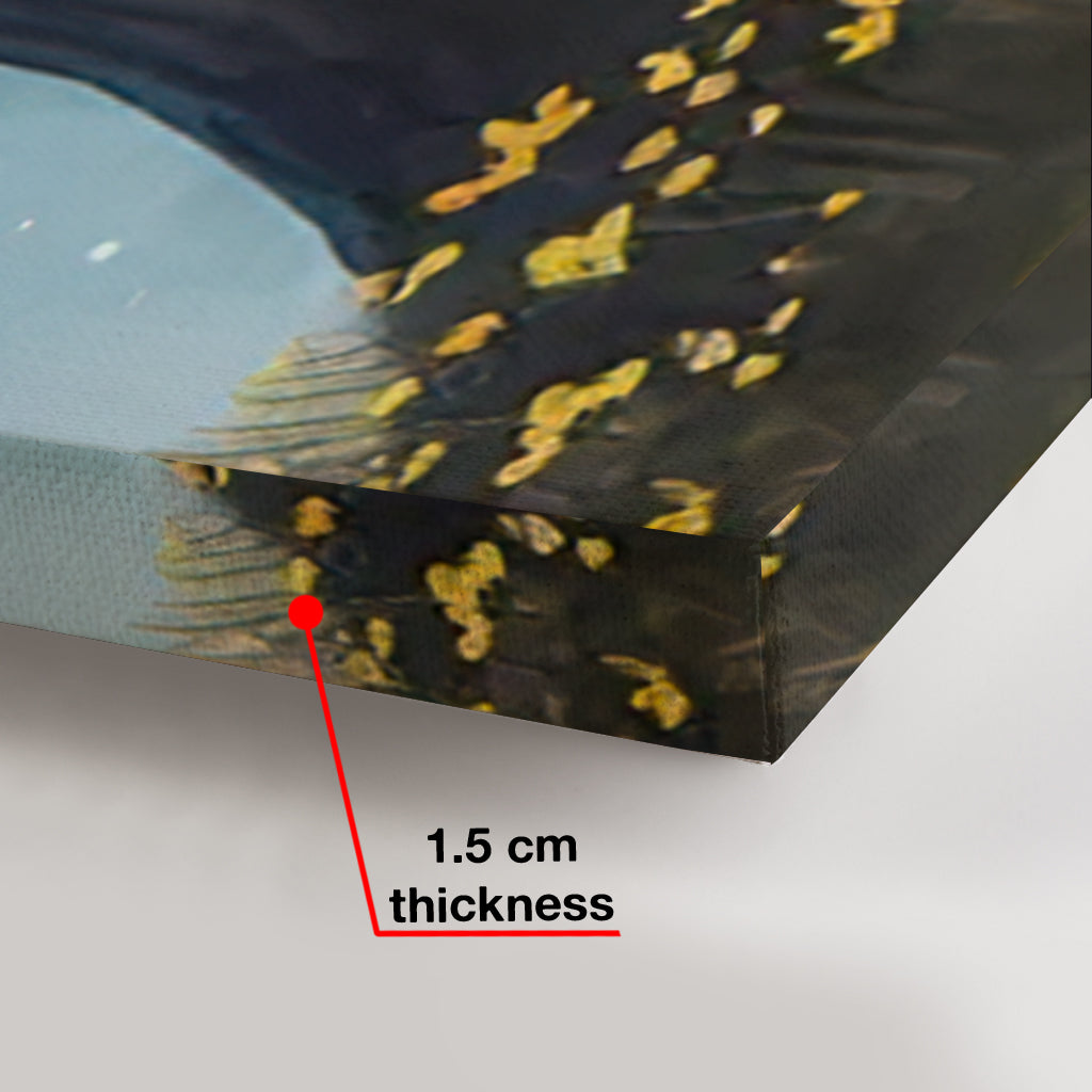 Aller et revenir sur la Lune - Toile et affiche personnalisées pour couples