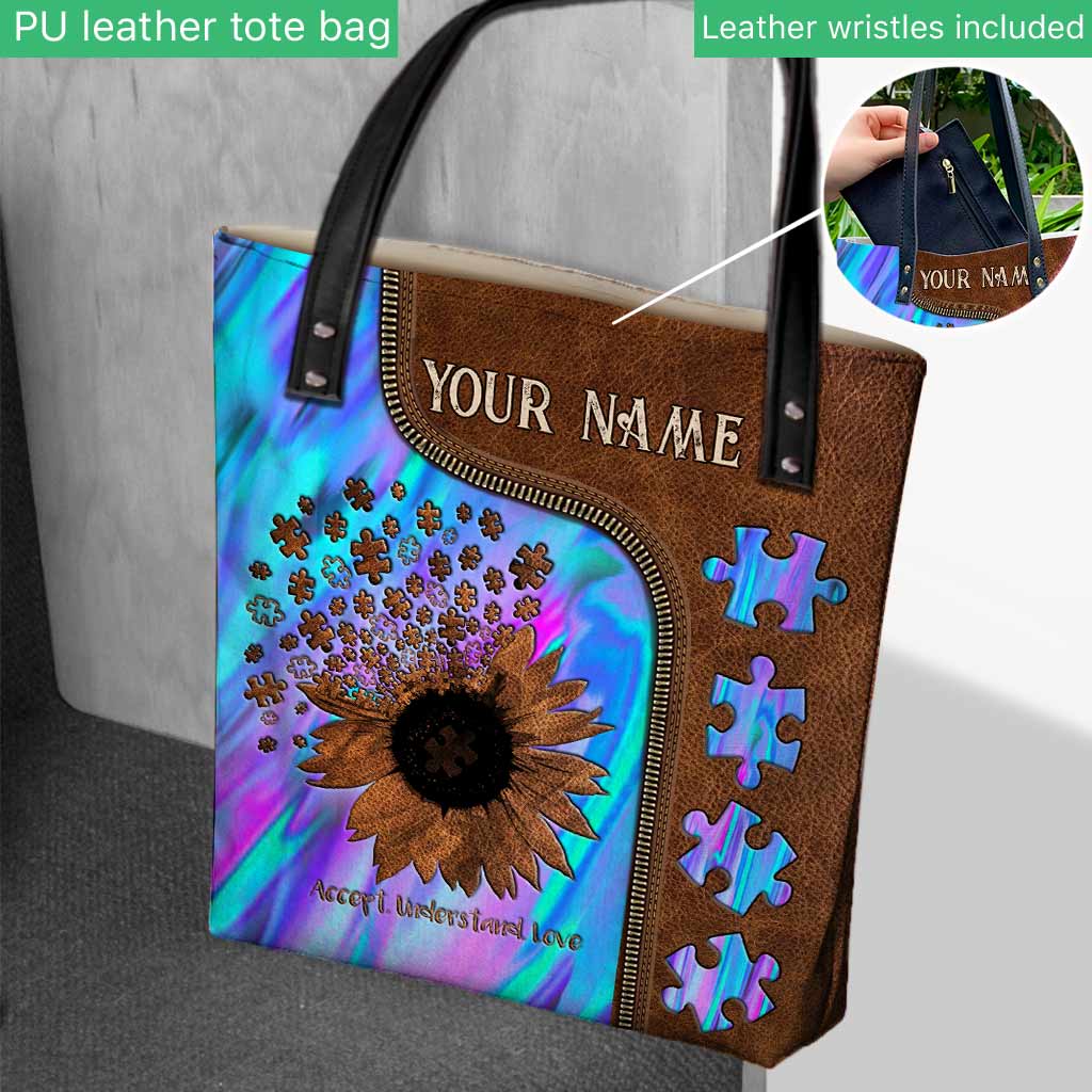 Accepter, comprendre, aimer - Sac fourre-tout personnalisé pour la sensibilisation à l'autisme