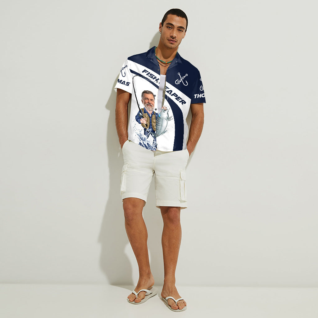 Fish Reaper - Chemise hawaïenne de pêche personnalisée