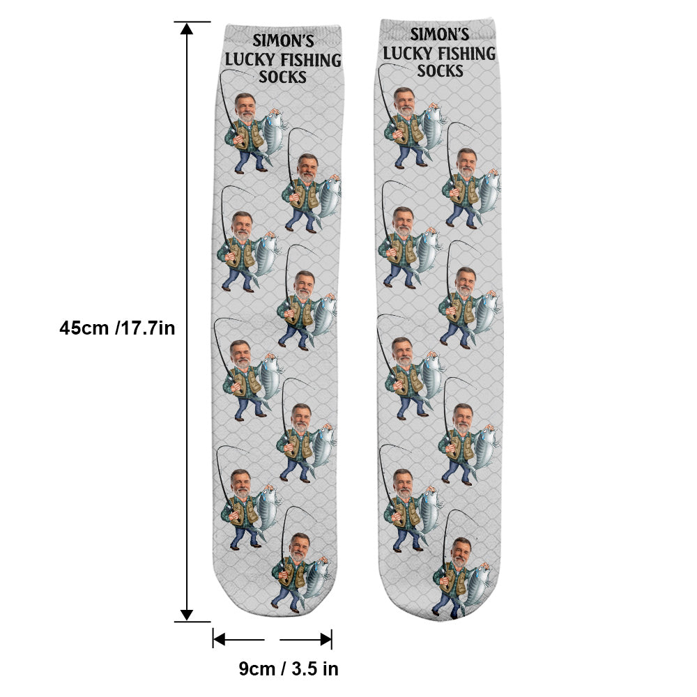 Chaussettes de pêche porte-bonheur - Chaussettes de pêche personnalisées