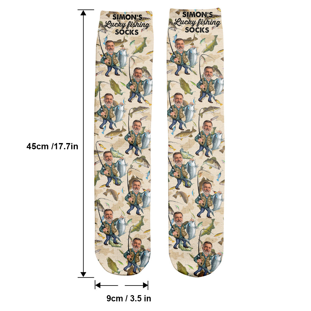 Chaussettes de pêche porte-bonheur - Chaussettes de pêche personnalisées