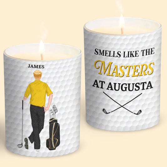 Smells Like The Masters - Personalized Golf Candle With Wooden Lid
