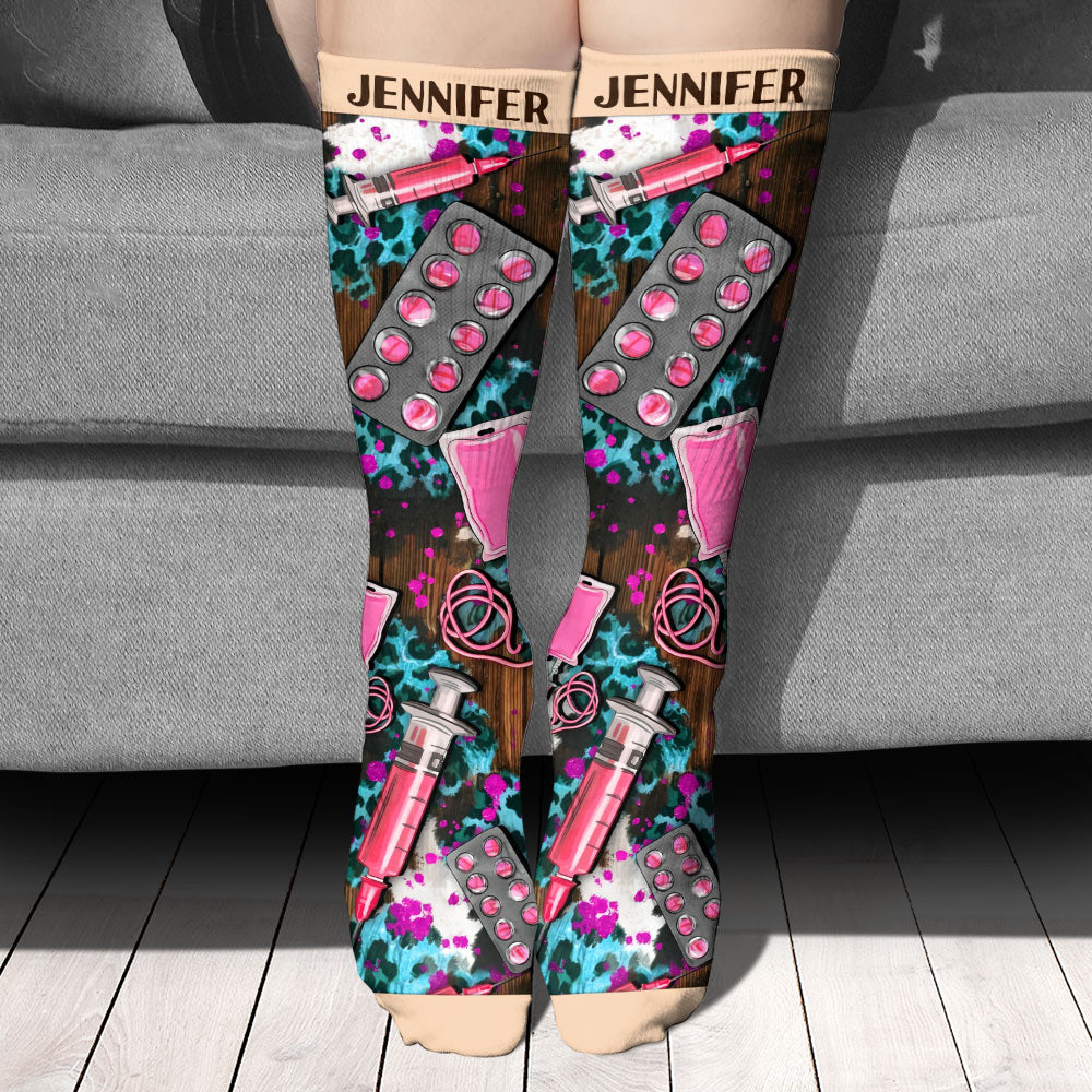 Vie d'infirmière - Chaussettes d'infirmière personnalisées