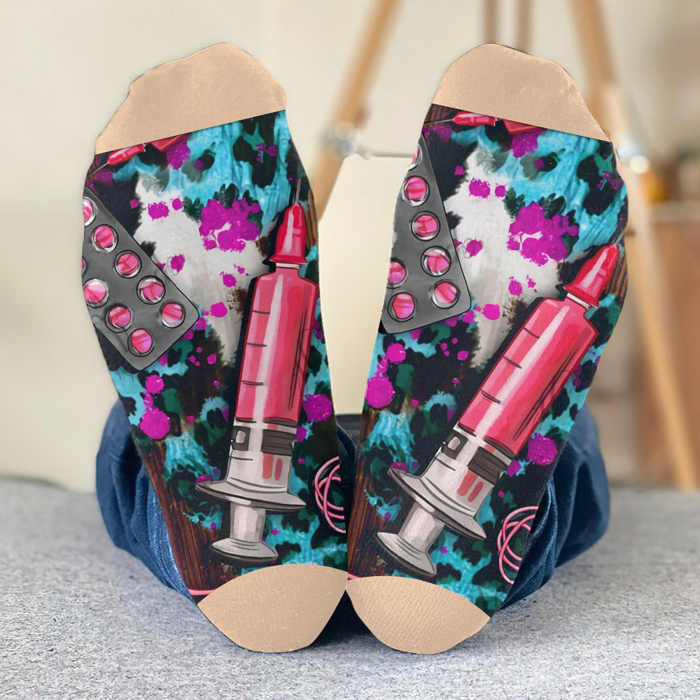 Vie d'infirmière - Chaussettes d'infirmière personnalisées