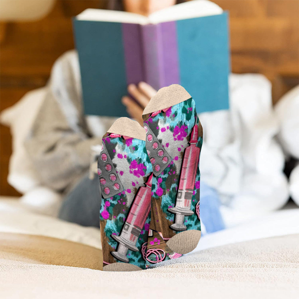 Vie d'infirmière - Chaussettes d'infirmière personnalisées