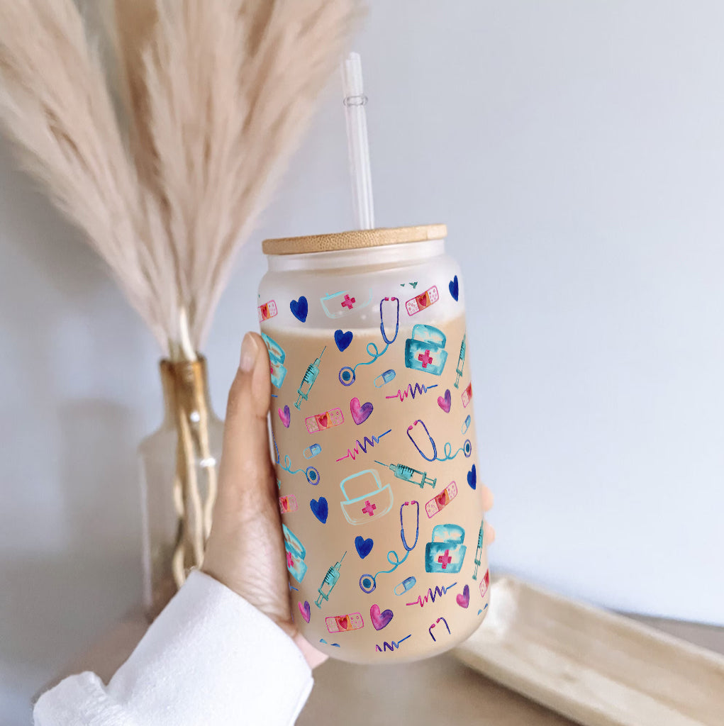 Vie d'infirmière - Verre à boire personnalisé pour infirmière