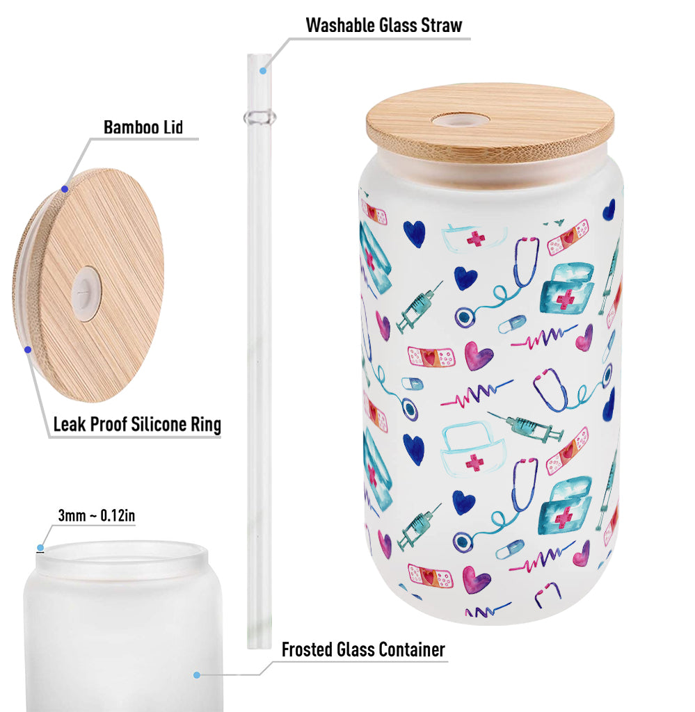 Vie d'infirmière - Verre à boire personnalisé pour infirmière