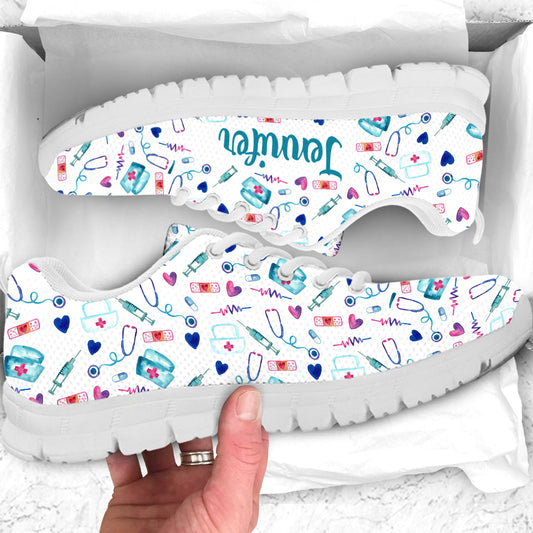 Vie d'infirmière - Baskets personnalisées pour infirmières