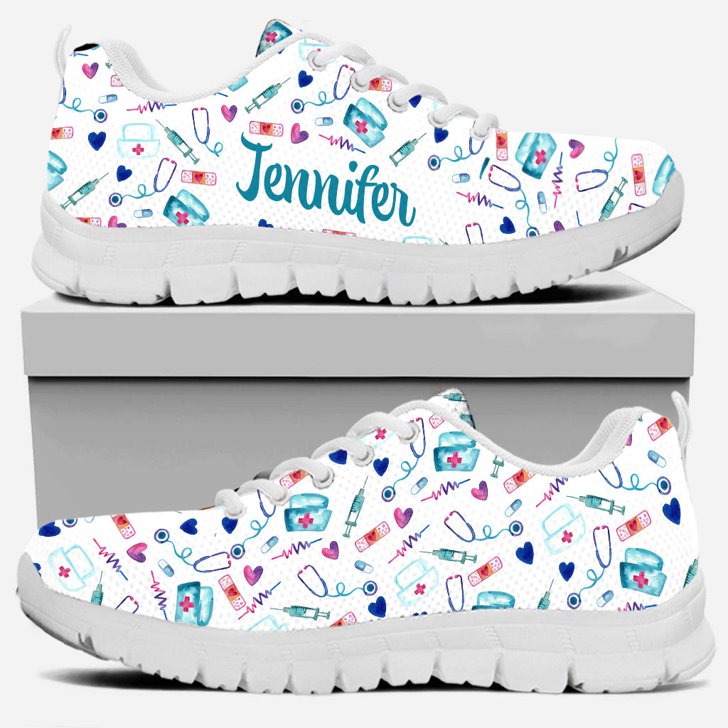 Vie d'infirmière - Baskets personnalisées pour infirmières
