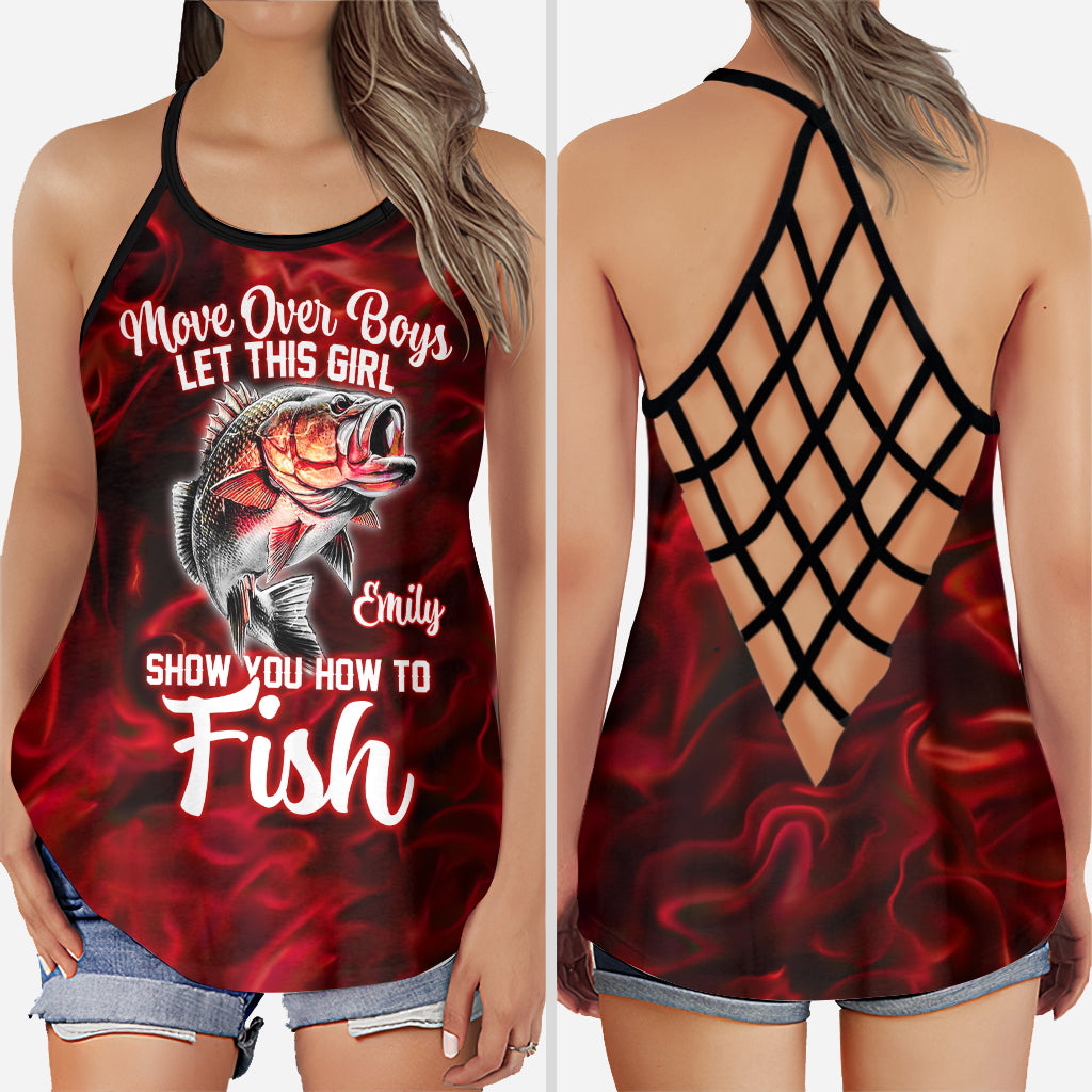 Reel Life Girl - Débardeur de pêche personnalisé avec croix