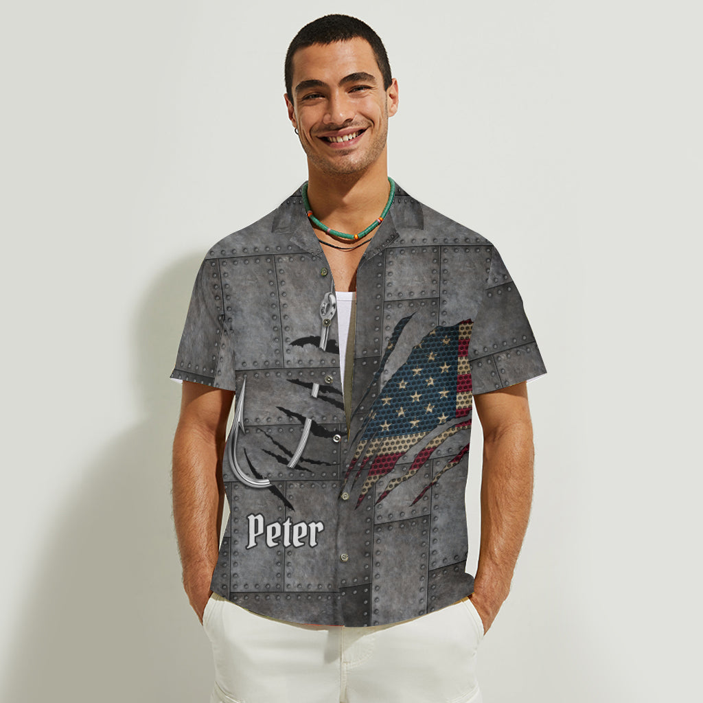 Patriot Anglers Vintage - Personalized Fishing Hawaiian Shirt