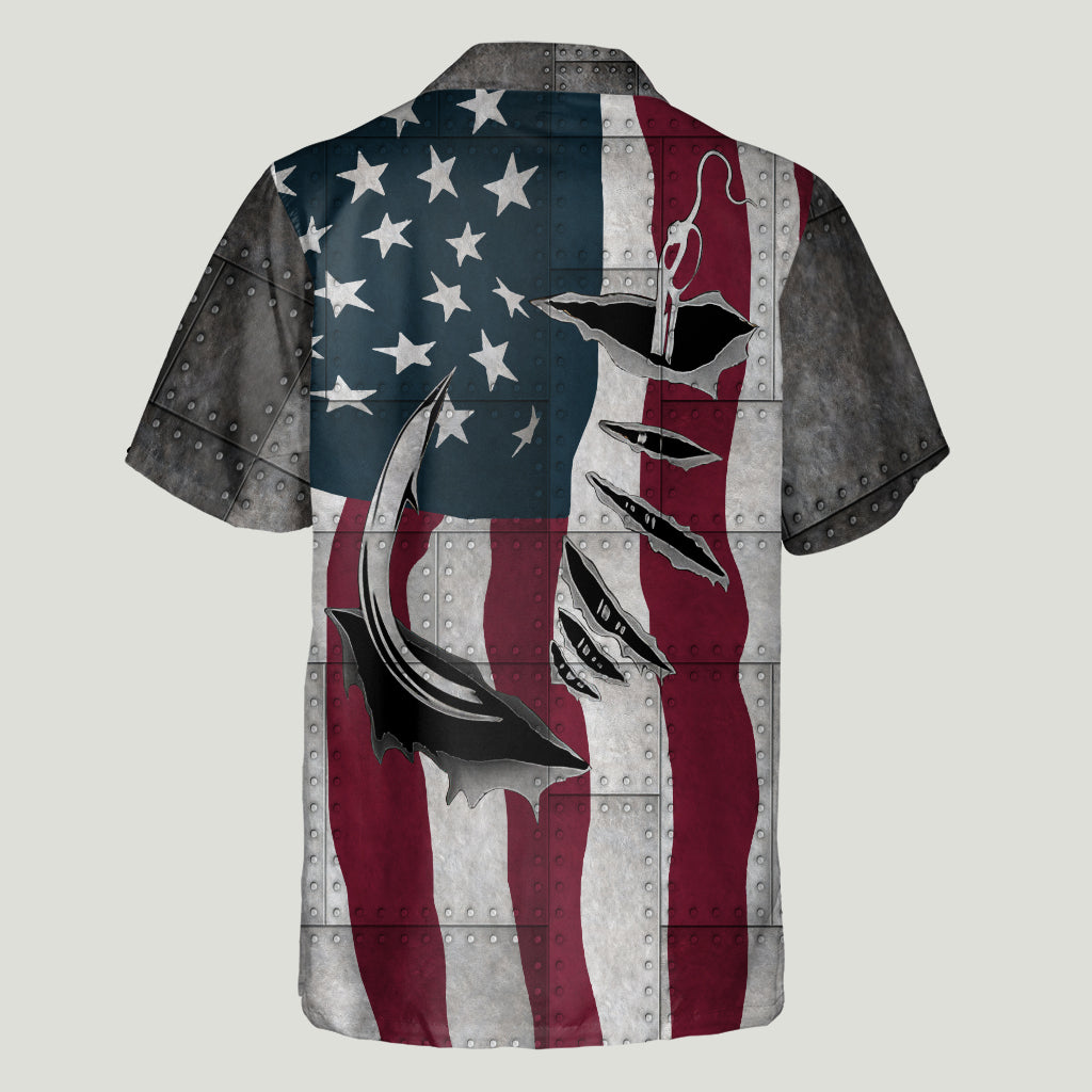 Patriot Anglers Vintage - Personalized Fishing Hawaiian Shirt