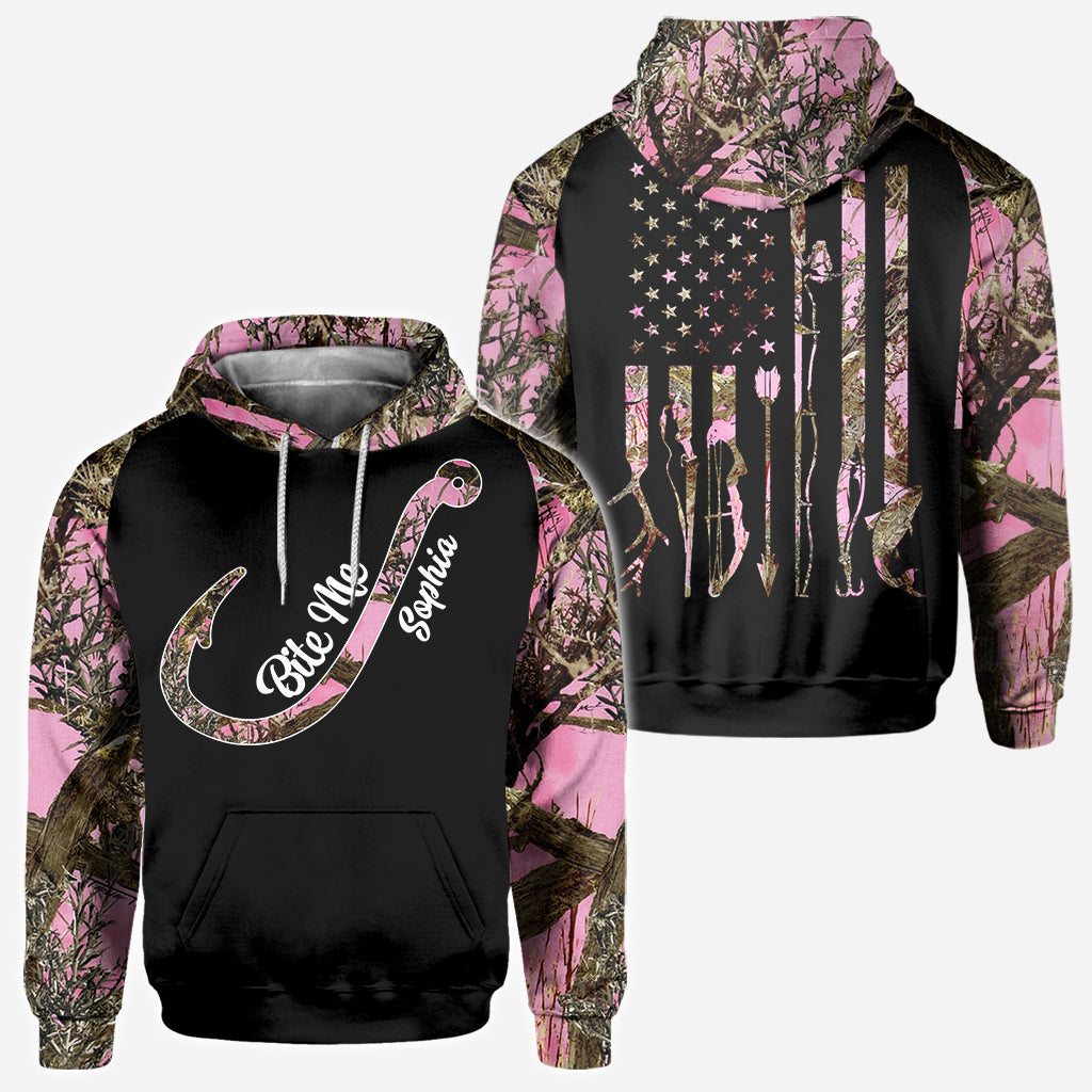 Fille pêcheuse - T-shirt de pêche personnalisé intégral