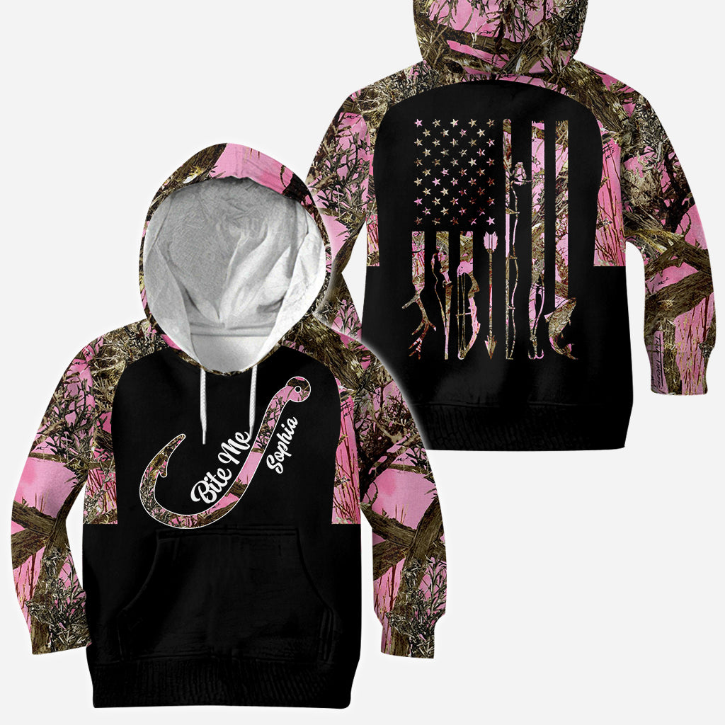 Fille pêcheuse - T-shirt de pêche personnalisé intégral