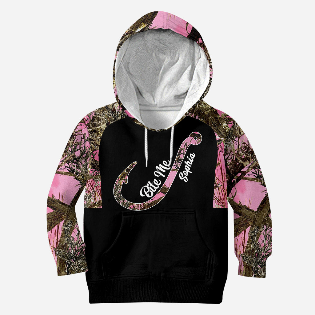 Fille pêcheuse - T-shirt de pêche personnalisé intégral