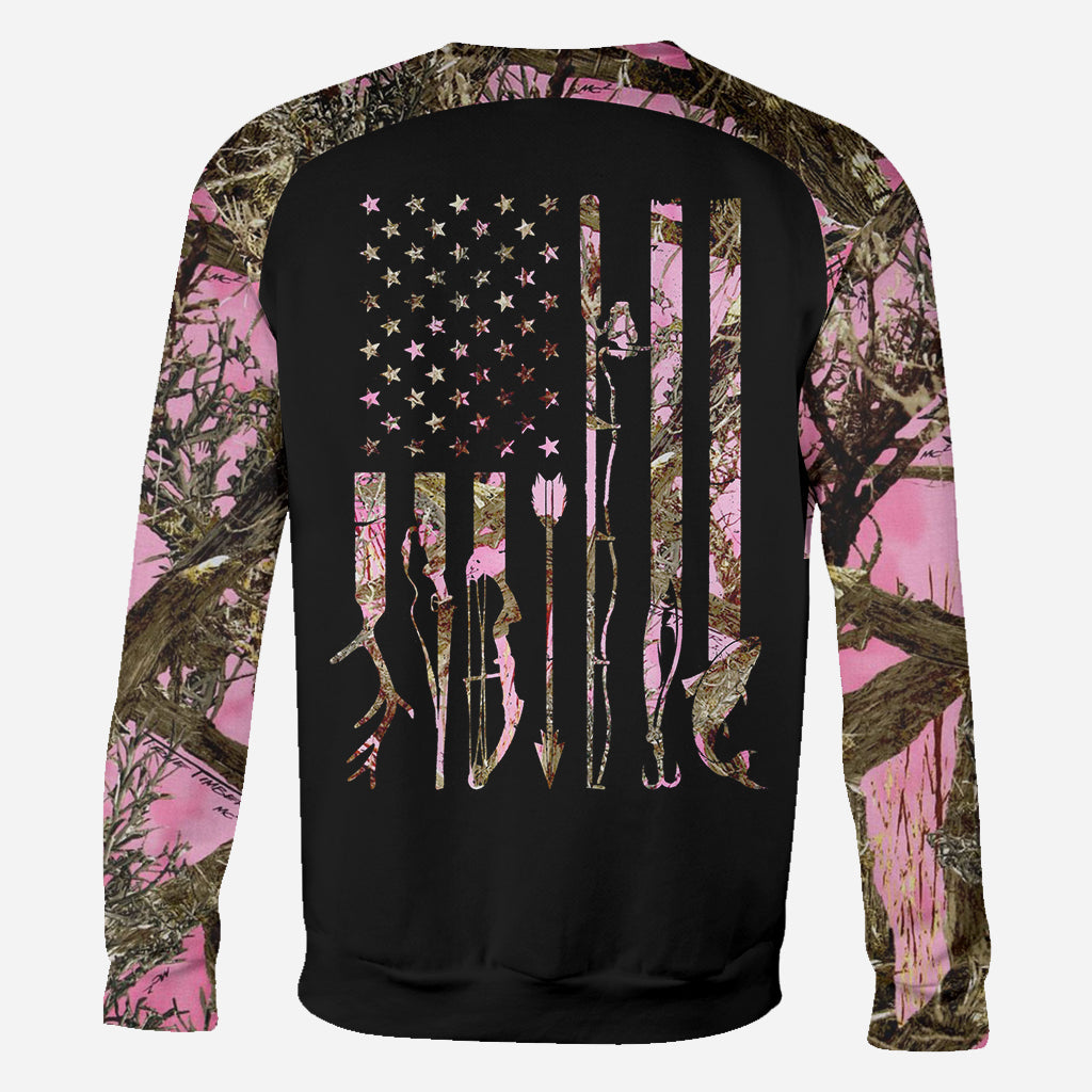 Fille pêcheuse - T-shirt de pêche personnalisé intégral