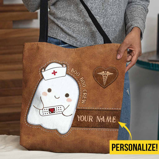 Sac fourre-tout personnalisé Boo Boo Crew Halloween - Infirmière
