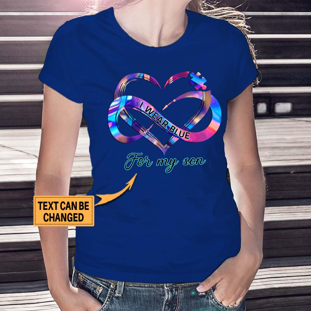 Je porte du bleu - T-shirt et sweat à capuche personnalisés pour la sensibilisation à l'autisme