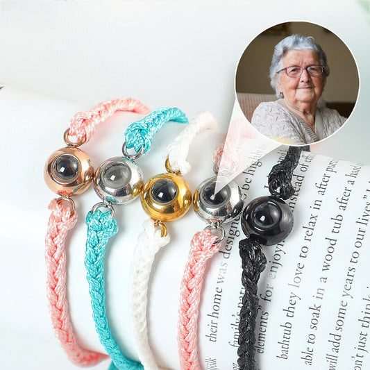 Those We Love Don't Go Away - Memorial gift for loss of - Personalized Projection Bracelet