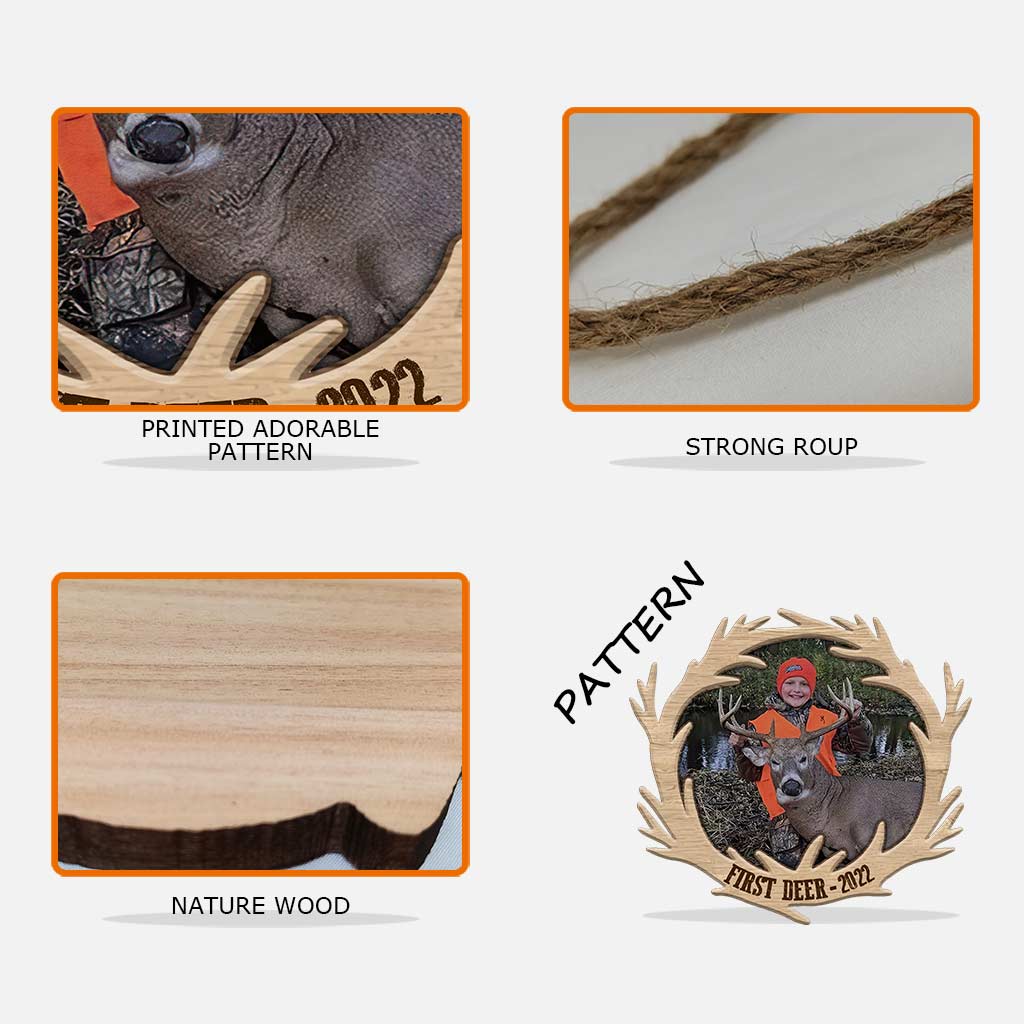 Premier cerf - Panneau en bois personnalisé pour la chasse