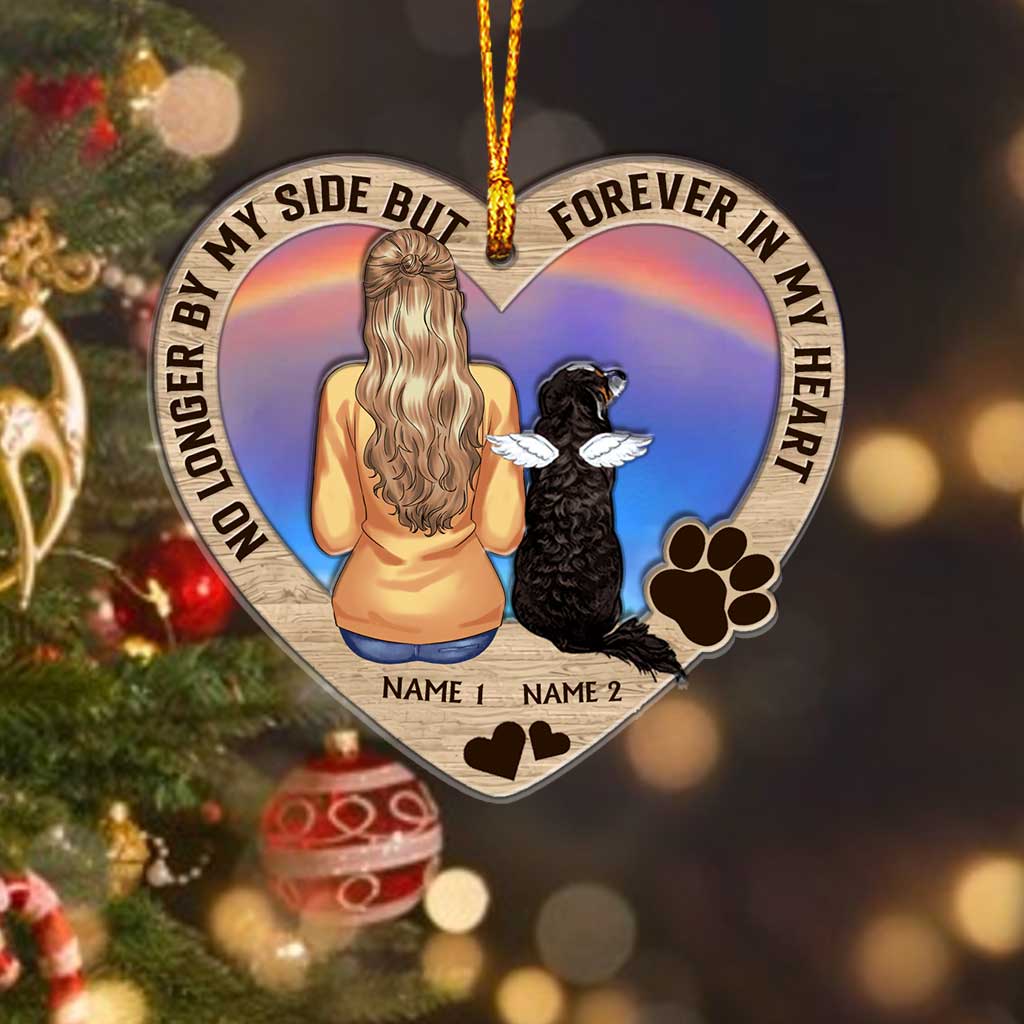 Je suis toujours avec toi - Ornement de Noël personnalisé pour chien, composé de plusieurs couches