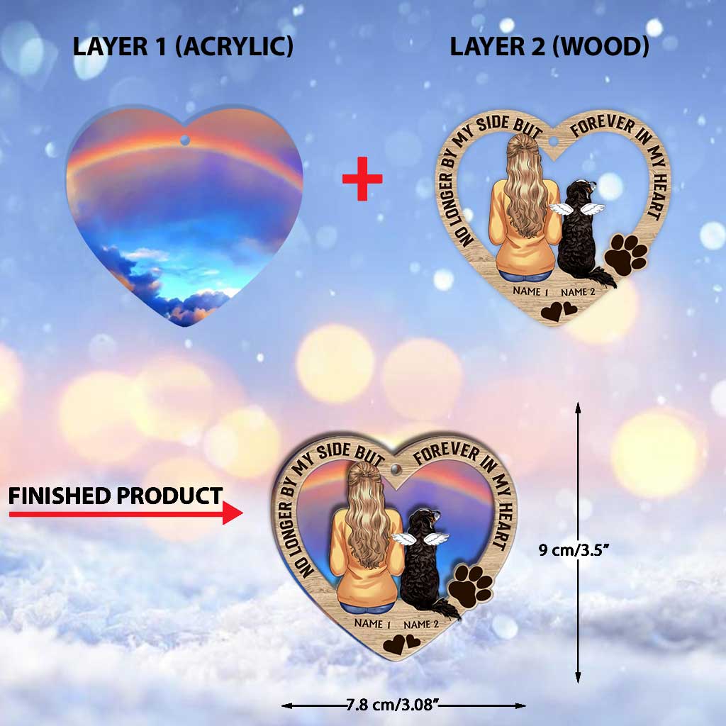 Je suis toujours avec toi - Ornement de Noël personnalisé pour chien, composé de plusieurs couches