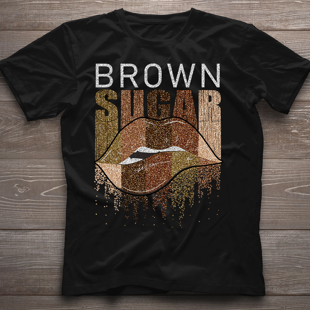 Brown Sugar - T-shirt et sweat à capuche afro-américains avec imprimé à paillettes imitation 1121