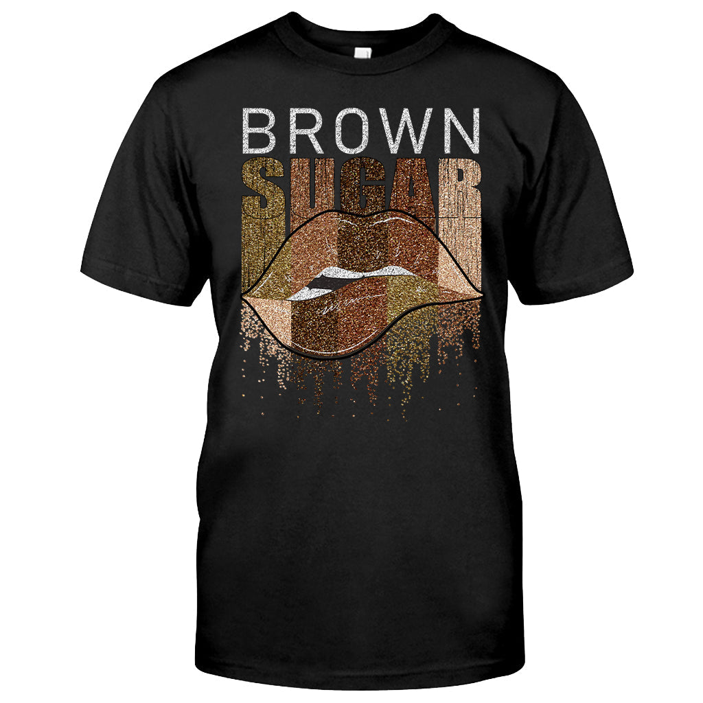 Brown Sugar - T-shirt et sweat à capuche afro-américains avec imprimé à paillettes imitation 1121