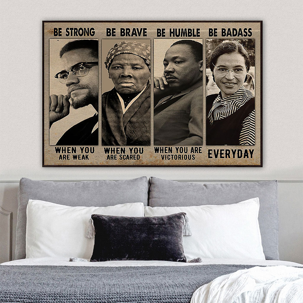 Soyez fort - Affiche afro-américaine