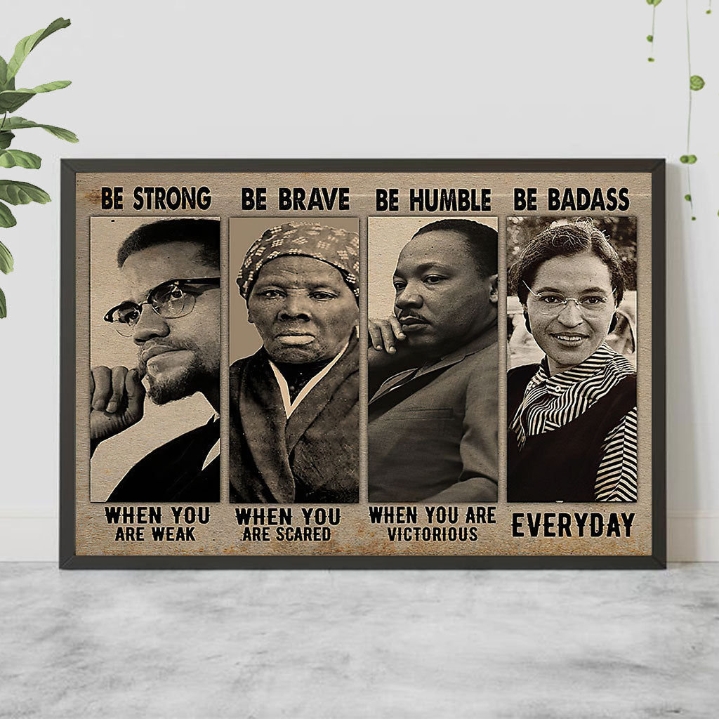 Soyez fort - Affiche afro-américaine